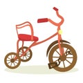 Vector illustration of a baby pink tricycle Royalty Free Stock Photo